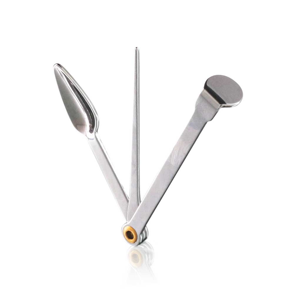 3-Piece Stainless Steel Bong Cleaning Tool Kit standing