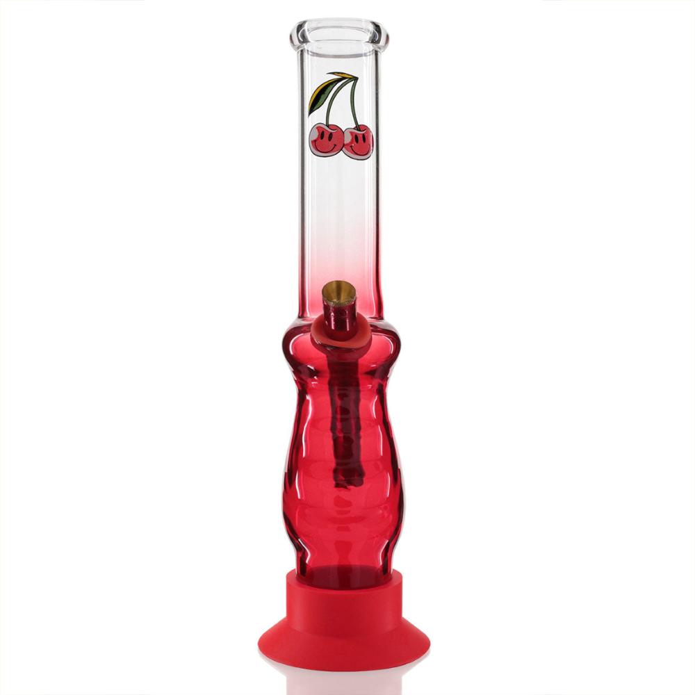 Large Gripper 33cm Glass Bong - Red Fade Cherry Bomb | Bong Warehouse