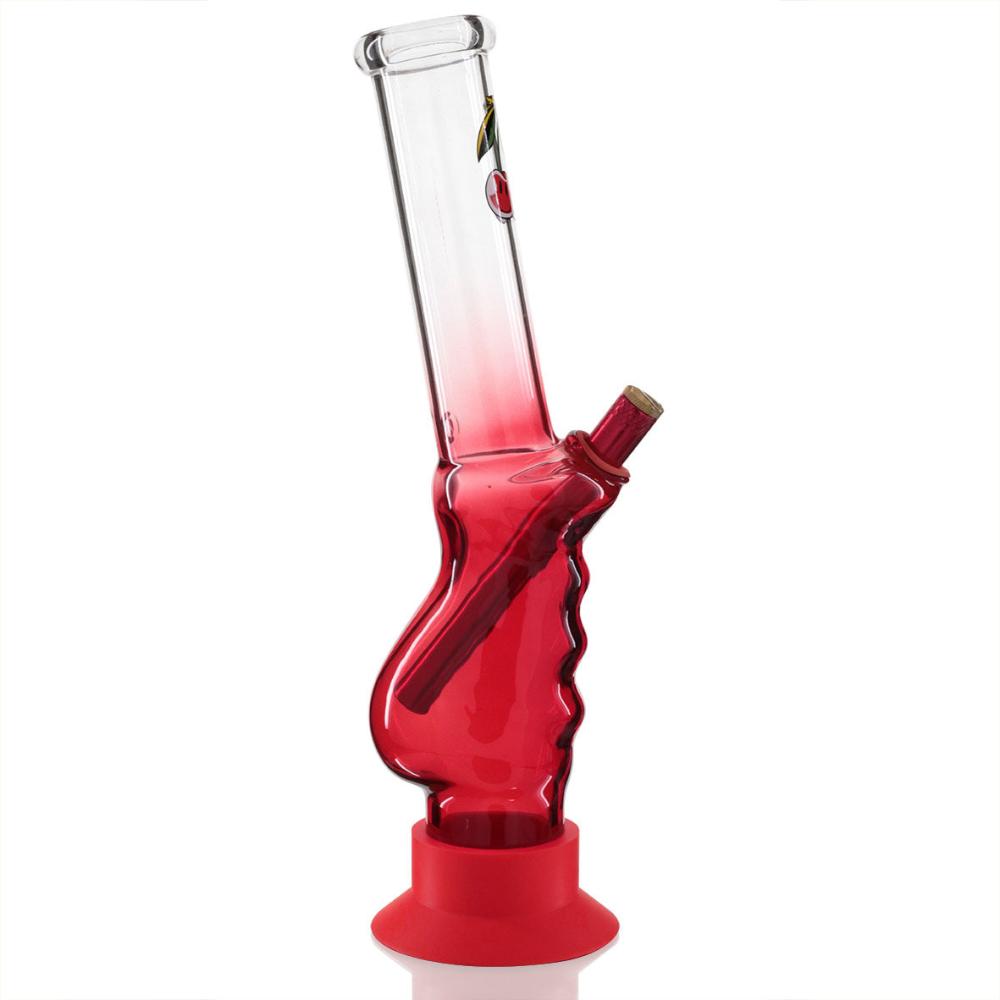 Large Gripper 33cm Glass Bong - Red Fade Cherry Bomb | Bong Warehouse