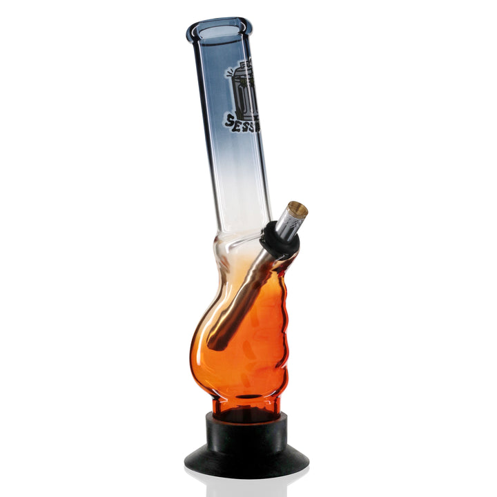 Large Gripper 33cm Glass Bong - Orange Blue Fade Sessions front