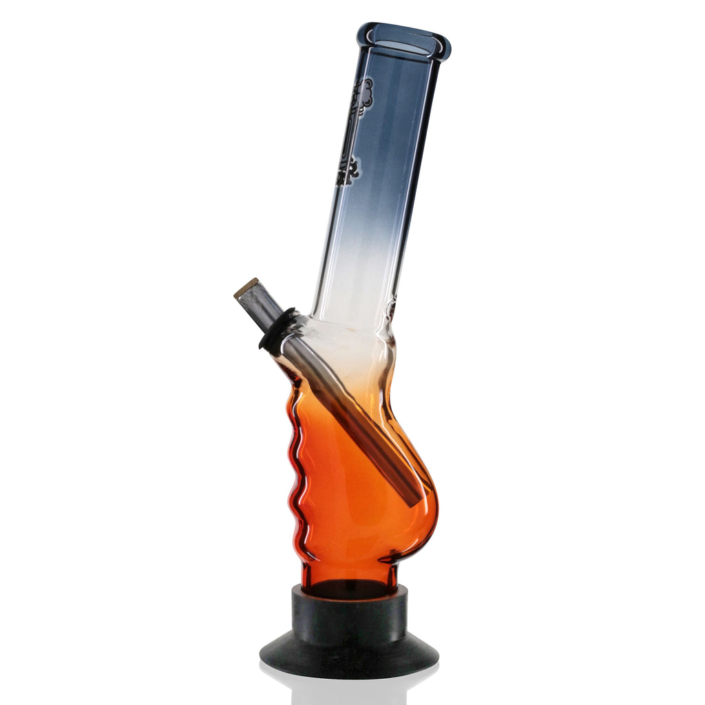 Large Gripper 33cm Glass Bong - Orange Blue Fade Sessions right side