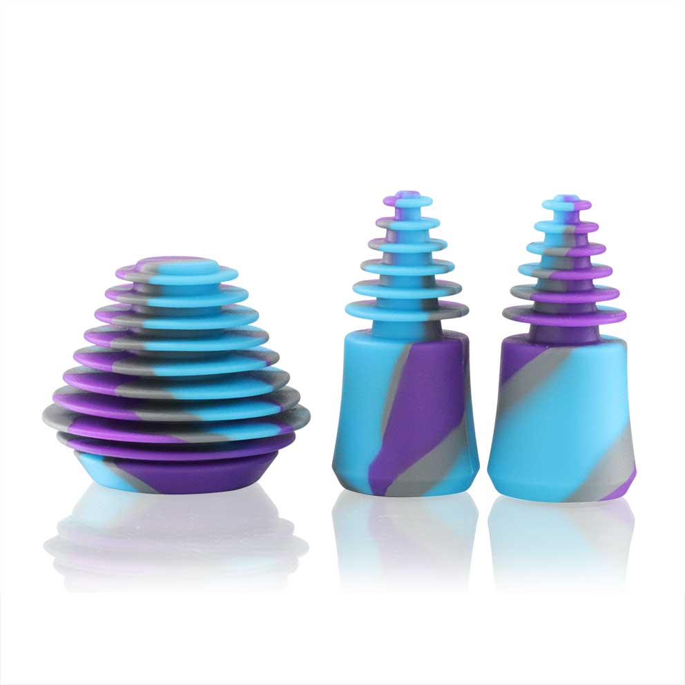 Glass Bong Cleaning Plugs 3 pack - Blue/Purple/Grey