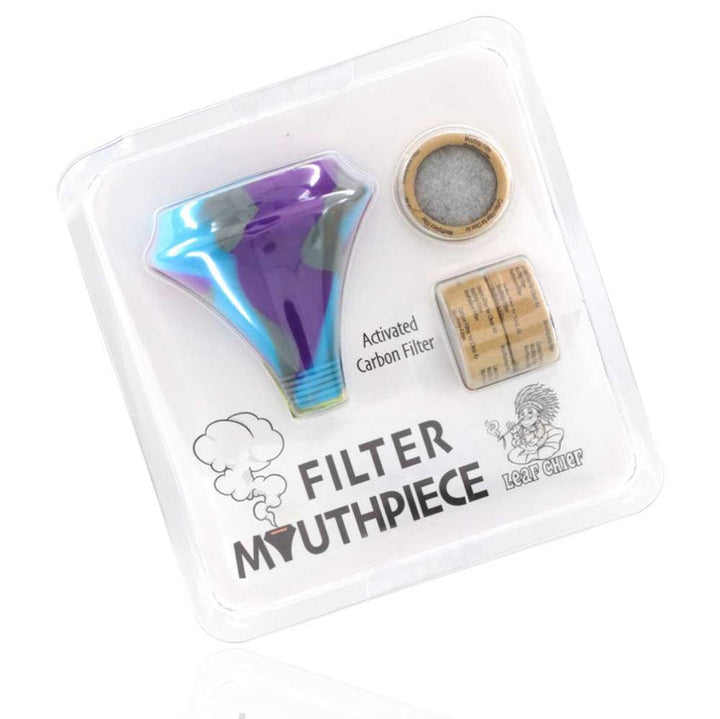 Silicone Mouth piece and filter kit - Purple/Blue packaging