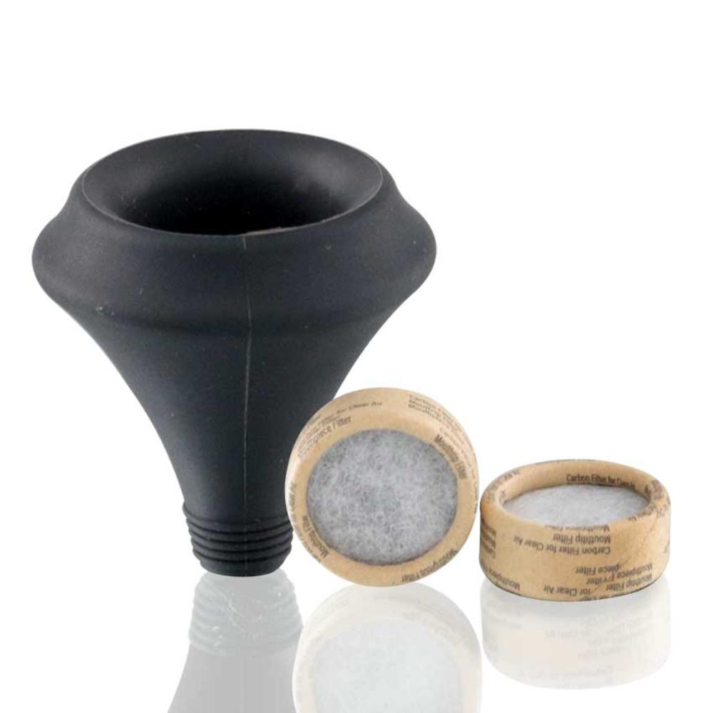 Silicone Mouth piece and filter kit - Black with carbong filters