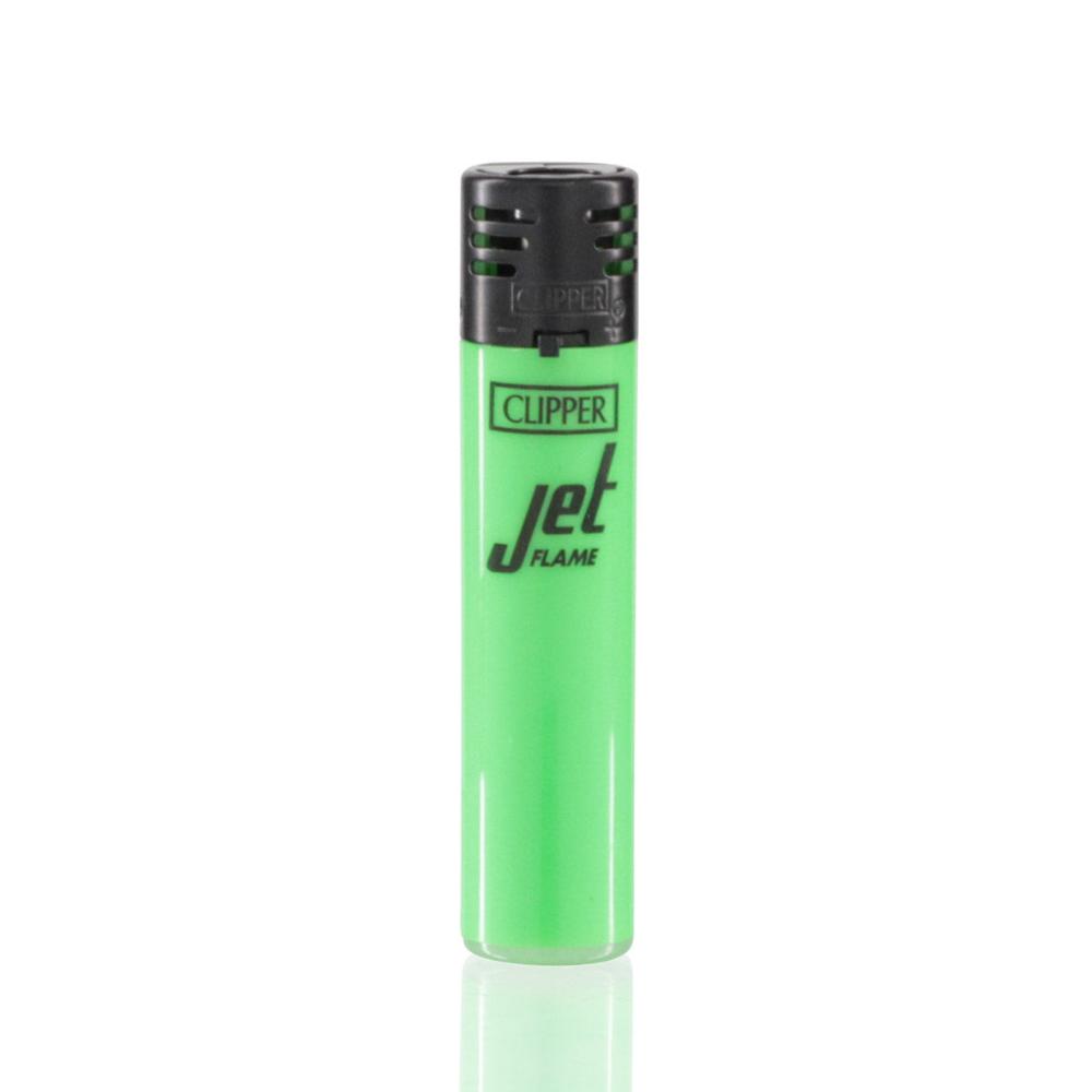 Clipper Jet Lighter Large Shiny -  Green Front