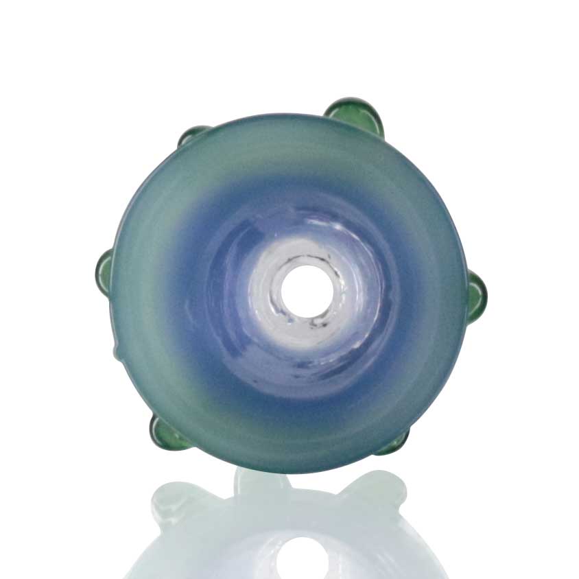 Lucky Goat - Glass Cone Piece (Bowl) 14mm Male - Blue/Teal Bubbler top