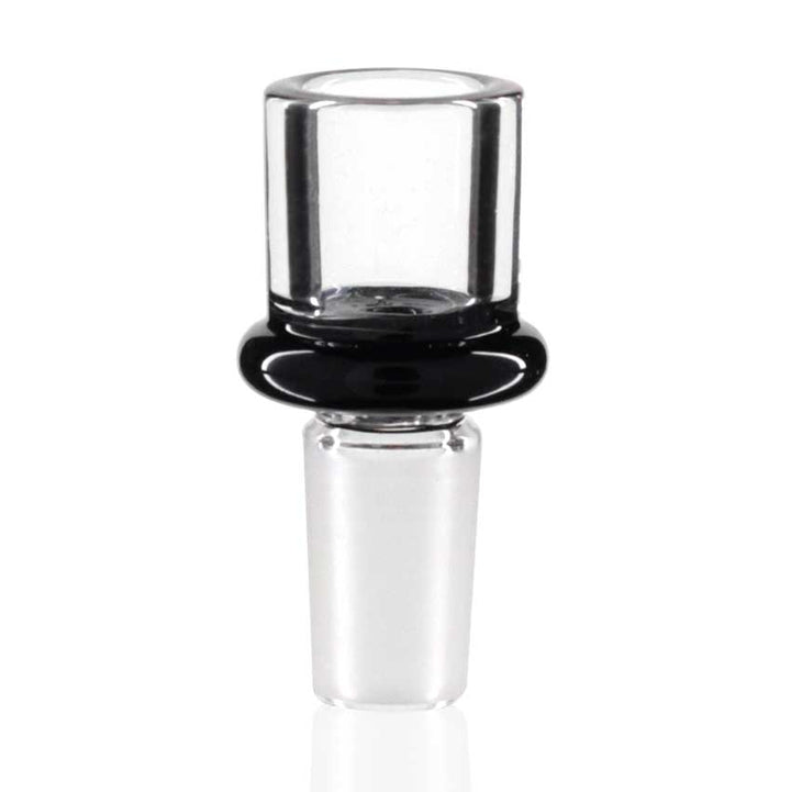 Lucky Goat - Glass Cone Piece (Bowl) 14mm Male - Clear/Black Ring