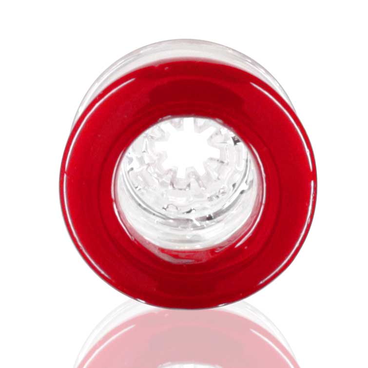 Lucky Goat - Glass Cone Piece (Bowl) 14mm Male - Clear/Red Rim top