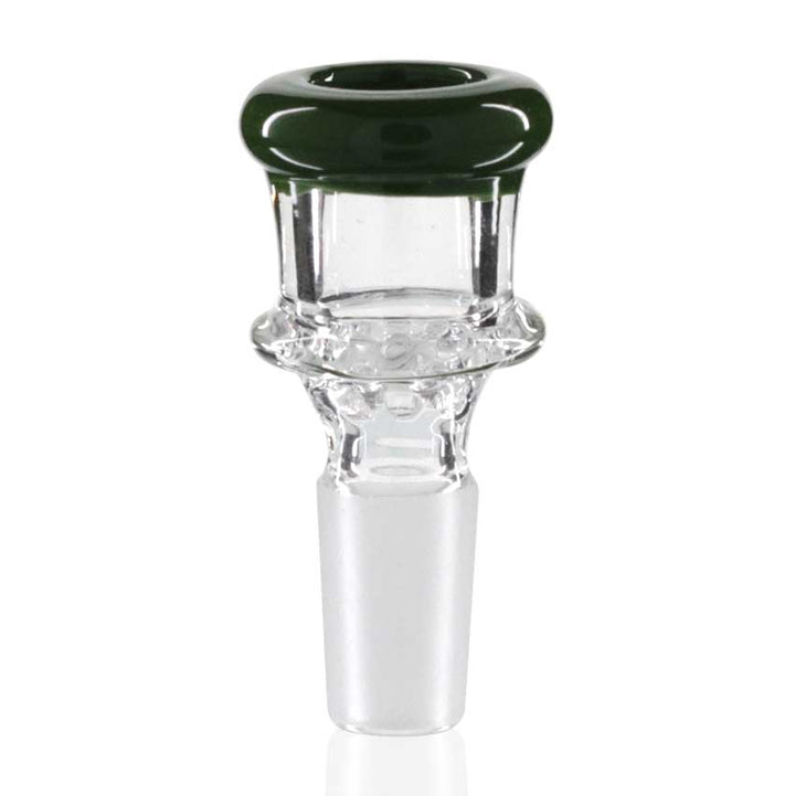 Lucky Goat - Glass Cone Piece (Bowl) 14mm Male - Clear/Black Rim