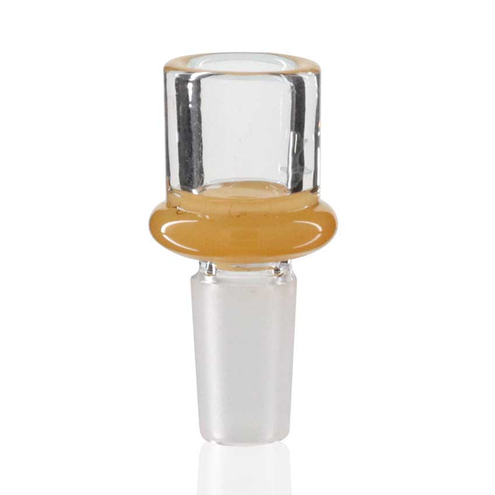 Lucky Goat - Glass Cone Piece (Bowl) 14mm Male - Clear/Yellow Ring