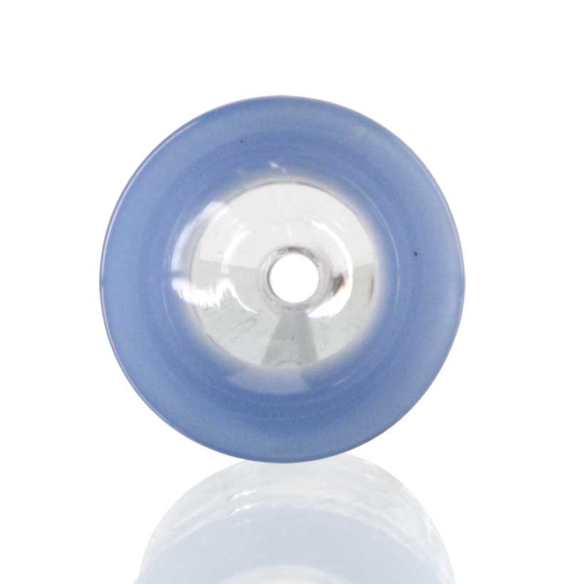 Lucky Goat - Glass Cone Piece (Bowl) 14mm Male - Clear/Blue Rim top