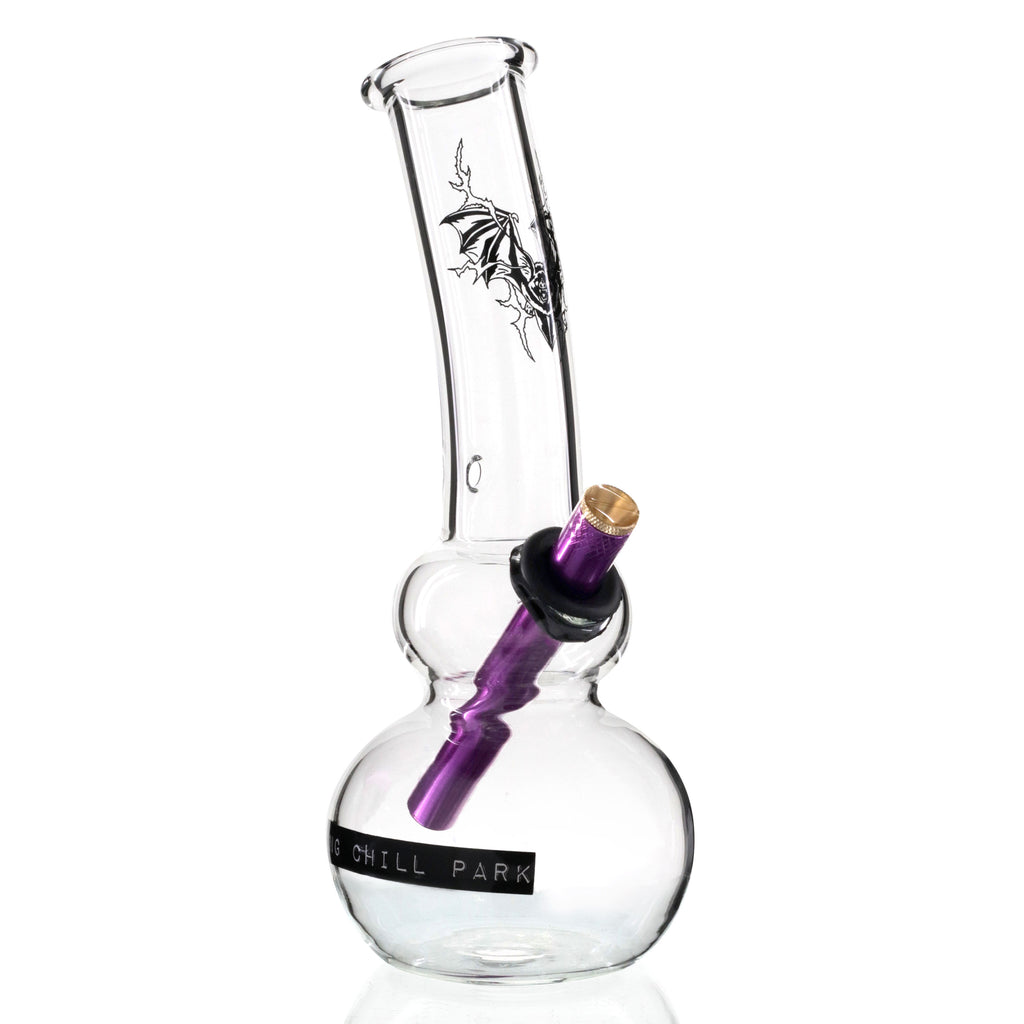 Double Bubble 26cm Glass Bong - Bong Chill Park Bat front