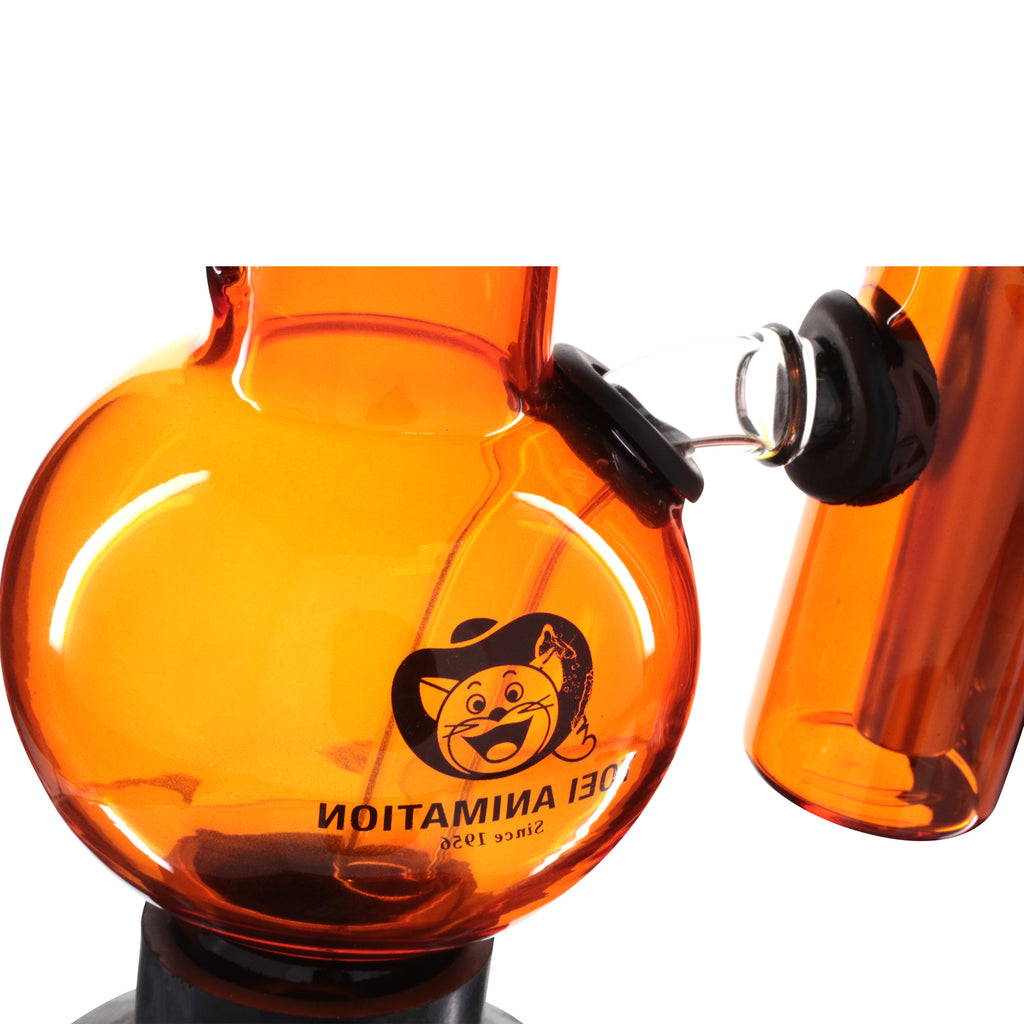 Double Chamber 30cm Glass Bong - Orange Goku base logo