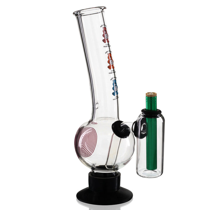 Double Chamber 30cm Glass Bong - Intensive Care Bears left side