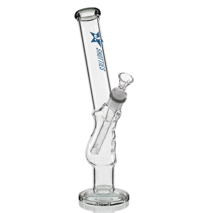 Shotties 33cm Glass Gripper Bong - Clear/Smoke front