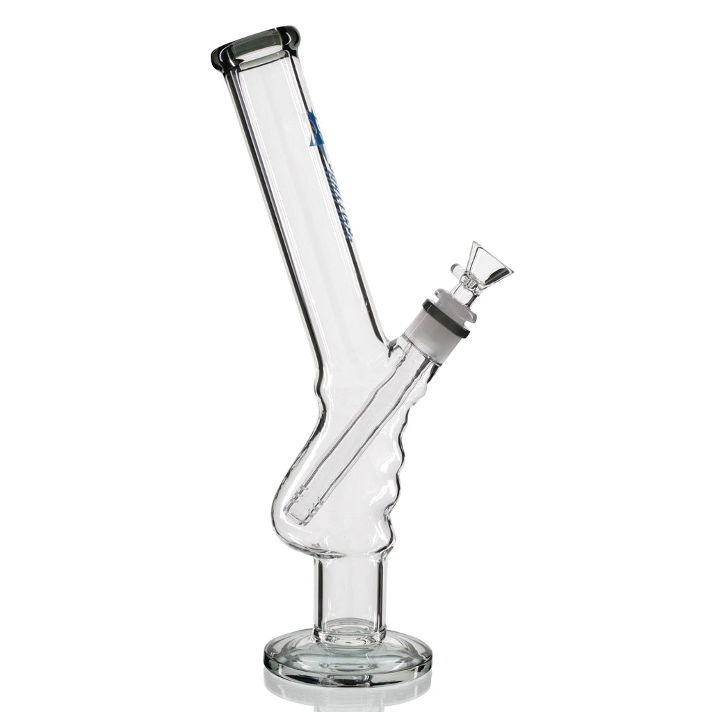 Shotties 33cm Glass Gripper Bong - Clear/Smoke right