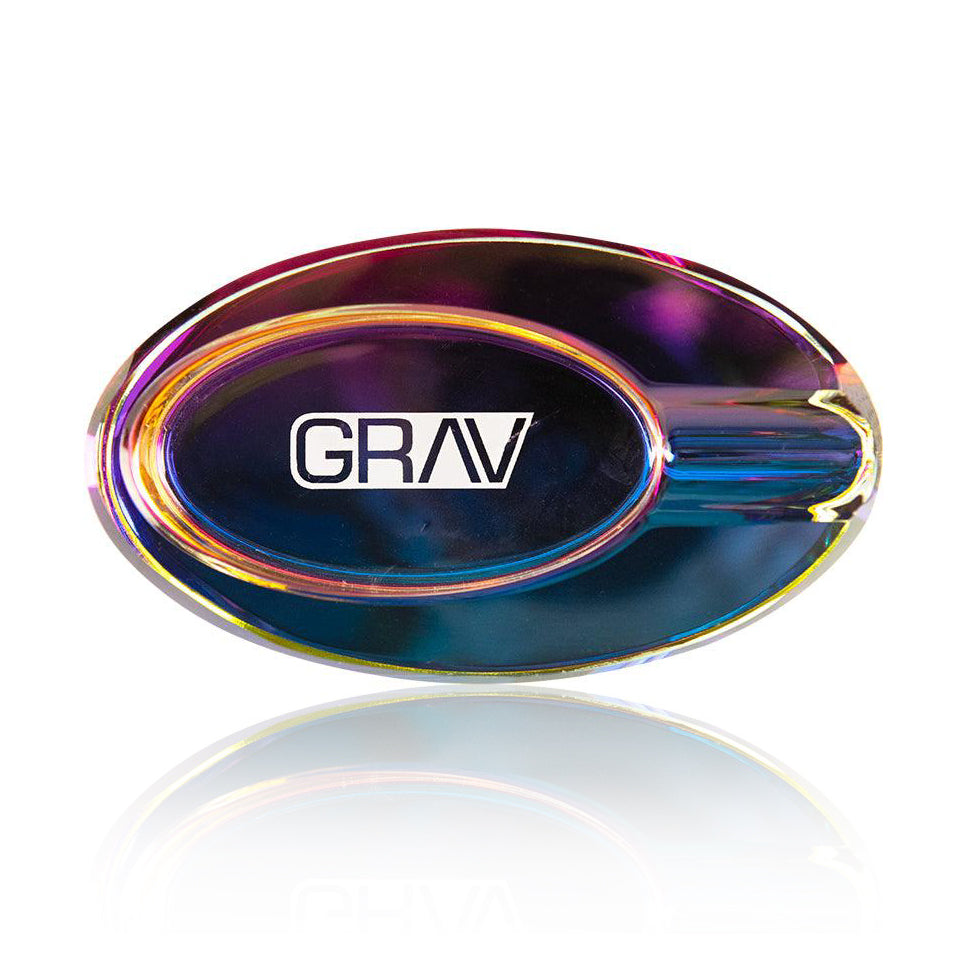 GRAV Ellipse Glass Ashtray - Multi Colour Top view