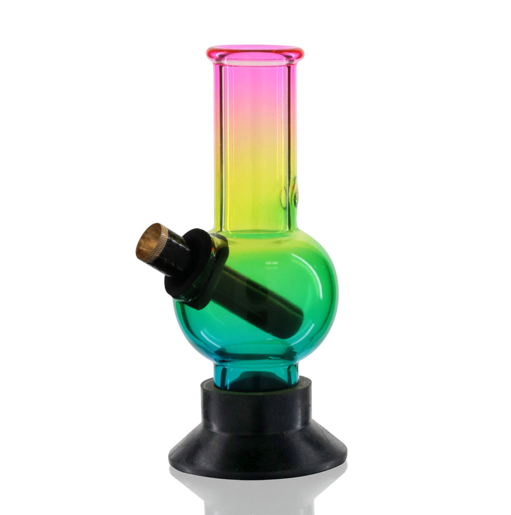 Mini Bubble 17cm Glass Bong - Rainbow Glass Fade left