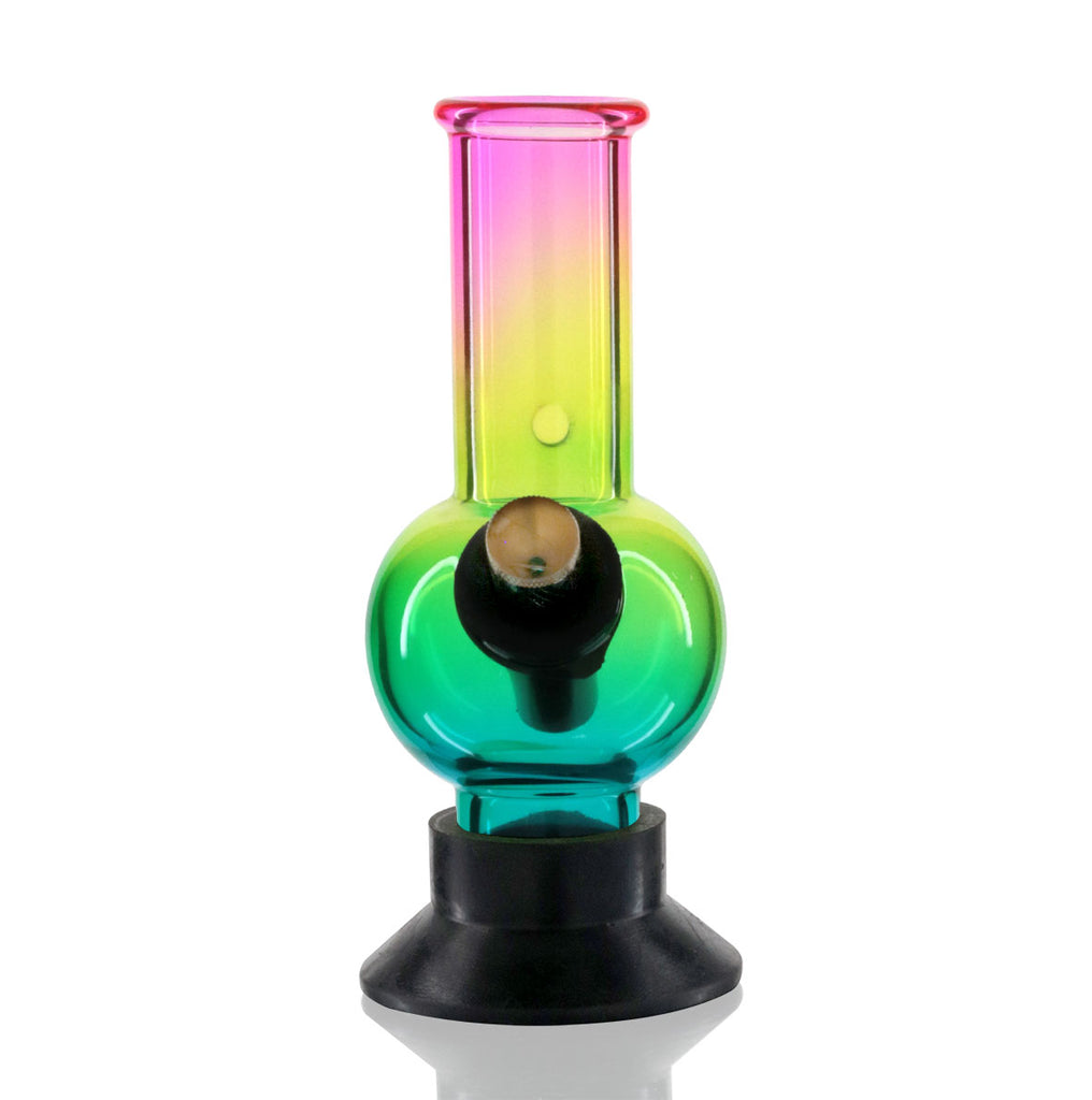 Mini Bubble 17cm Glass Bong - Rainbow Glass Fade front