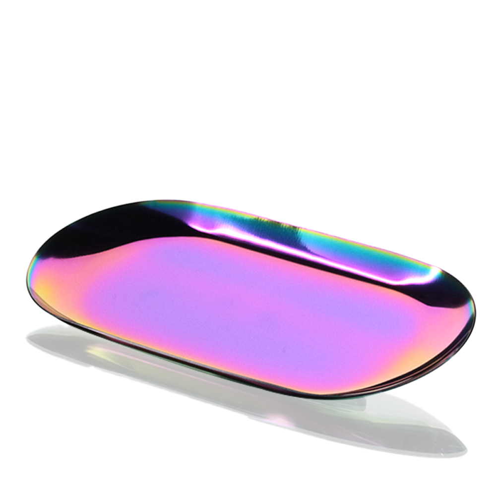 Metal Rolling Tray - Rainbow tilt