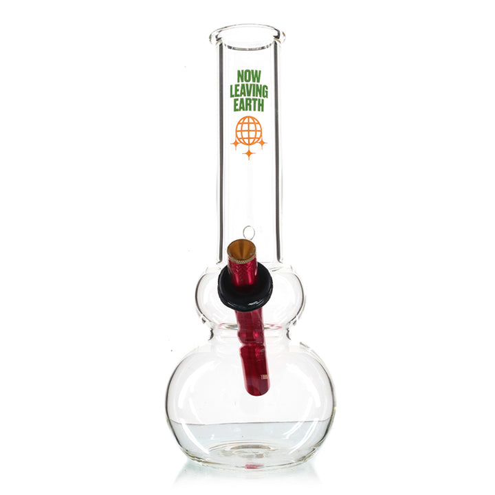 Double Bubble 26cm Glass Bong - Now Leaving Earth front