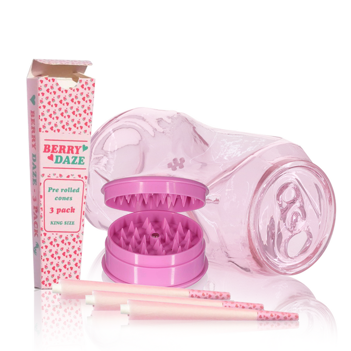 Bong Warehouse - 3 Piece Smoking Bundle 2 - Pink