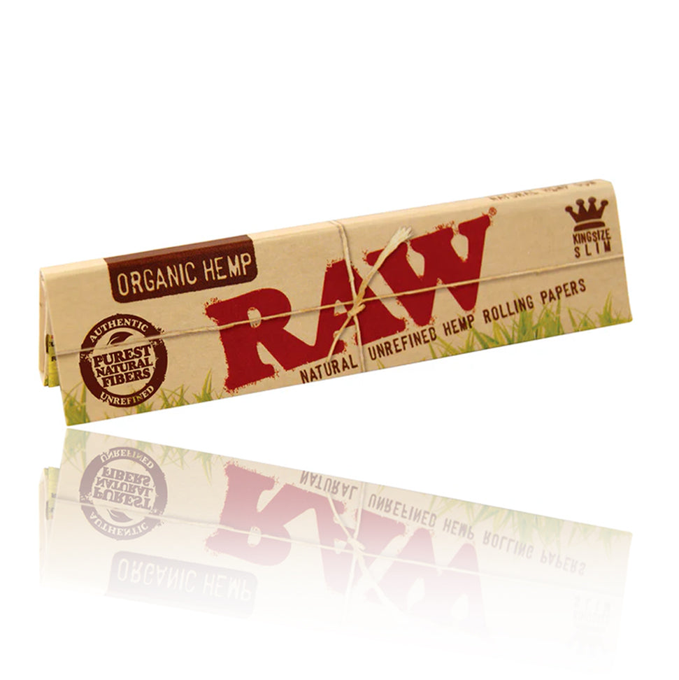 RAW - Organic Hemp King Size Slim Joint Rolling Papers | Bong Warehouse