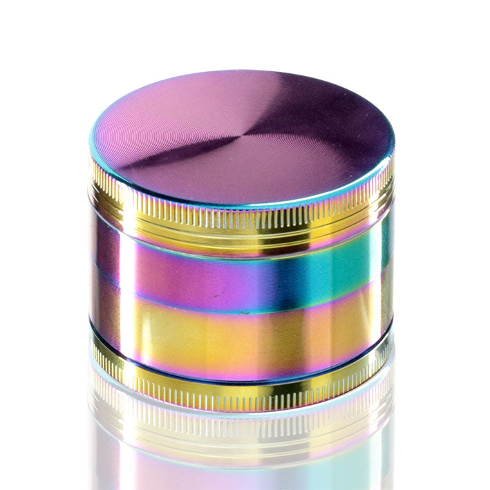 Round Metal Weed and Herb Grinder - Rainbow