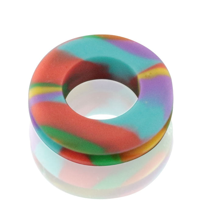 Glass Bong Rubber Grommet - Rainbow Swirl