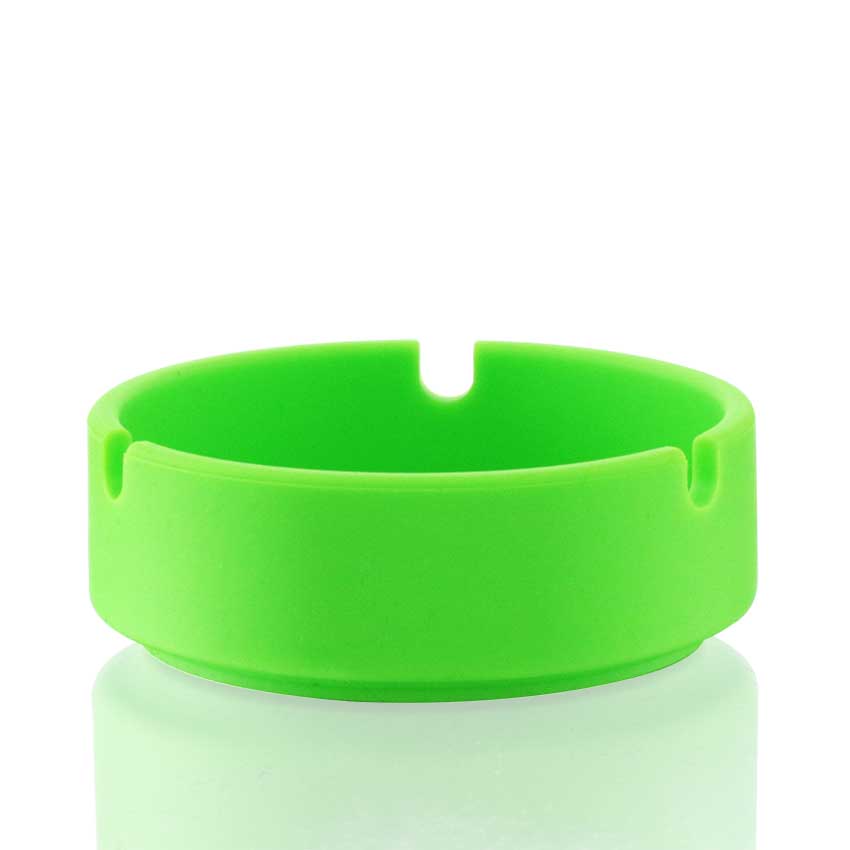 Bong Warehouse - Round Silicone Ash tray - Green side