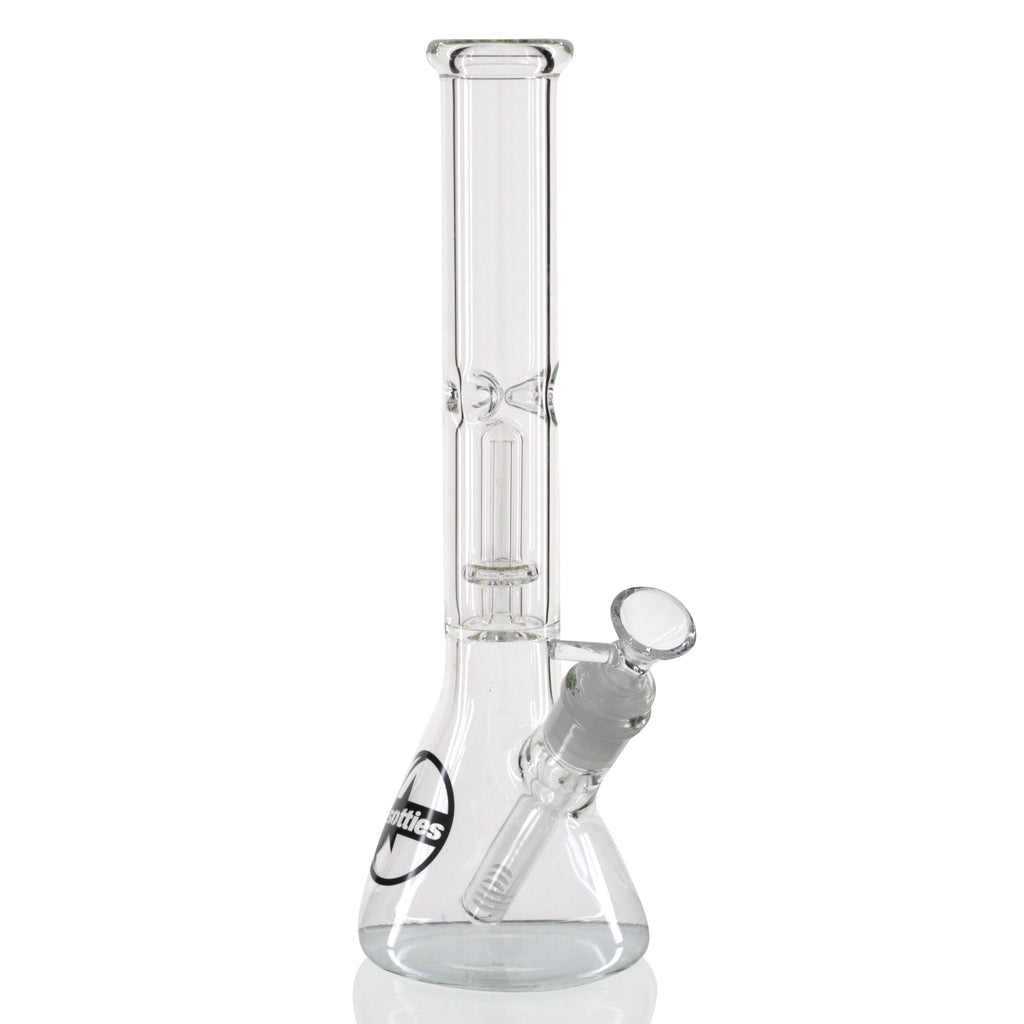 Shotties 30cm Single Fountain Glasss Beaker Bong - Clear side