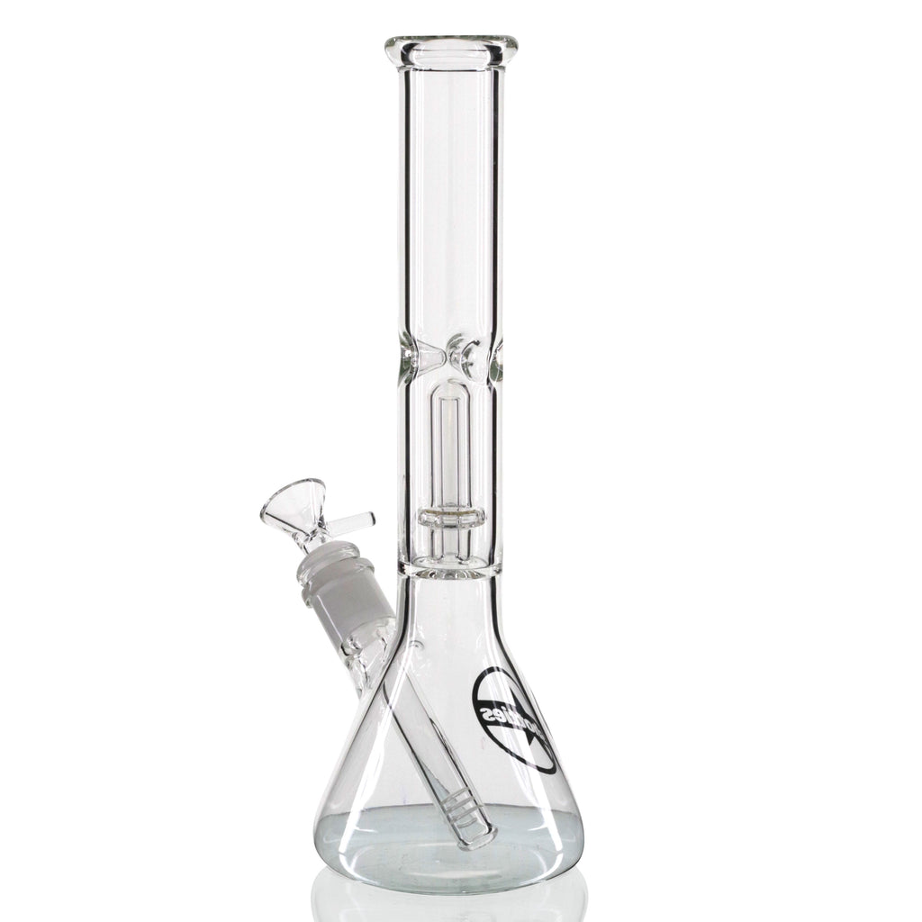 Shotties 30cm Single Fountain Glasss Beaker Bong - Clear left