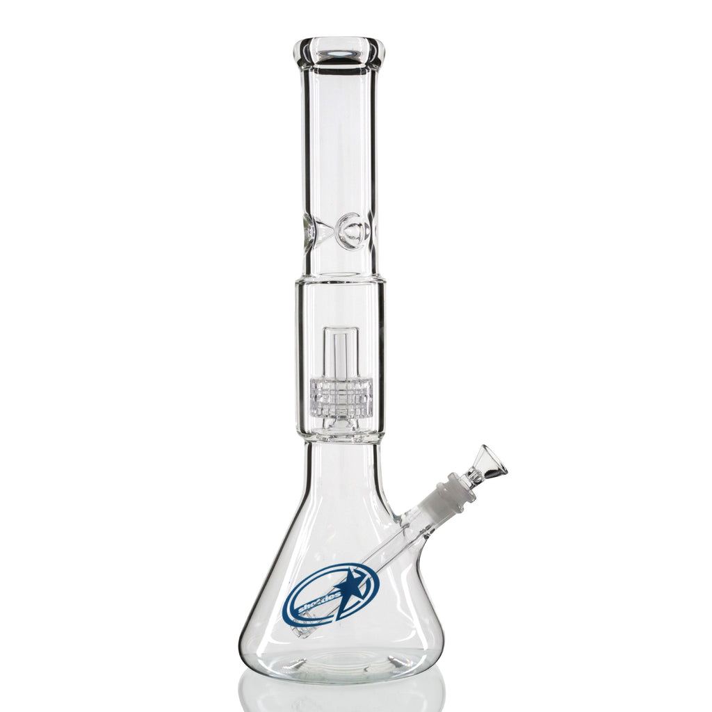 Shotties 40cm Glass Slit Fountain Beaker Bong - Clear right