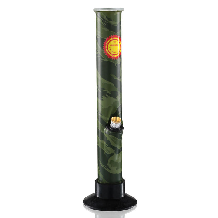 Large Tube 33cm Glass Bong - Camo Sunbaked Pattern side