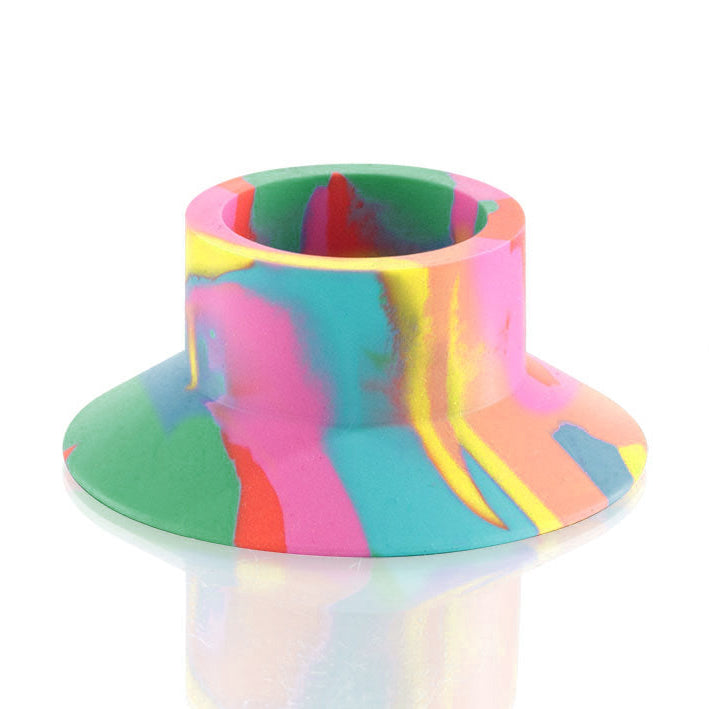 Glass Bong Rubber Stopper Medium Base - Rainbow Swirl