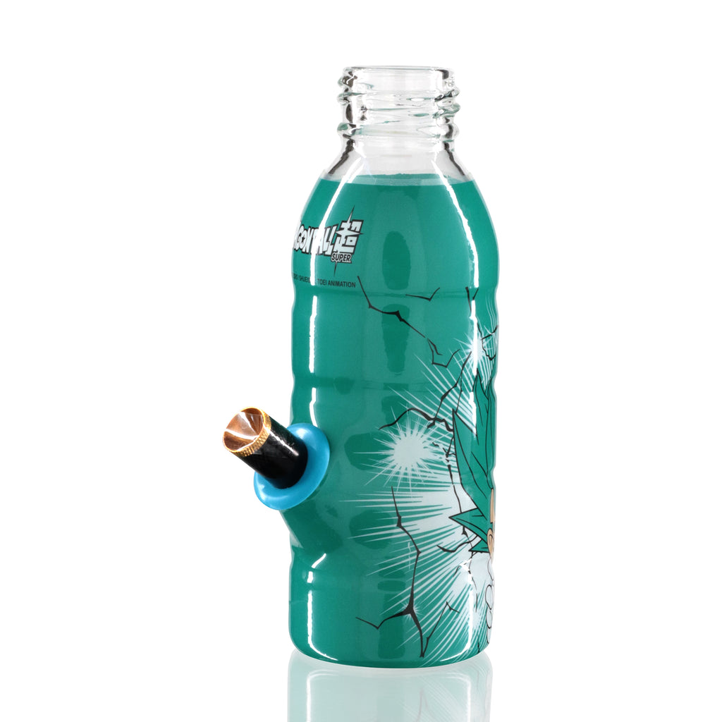 Mini Bottle 17.5cm Glass Bong - Aqua Vagito side back