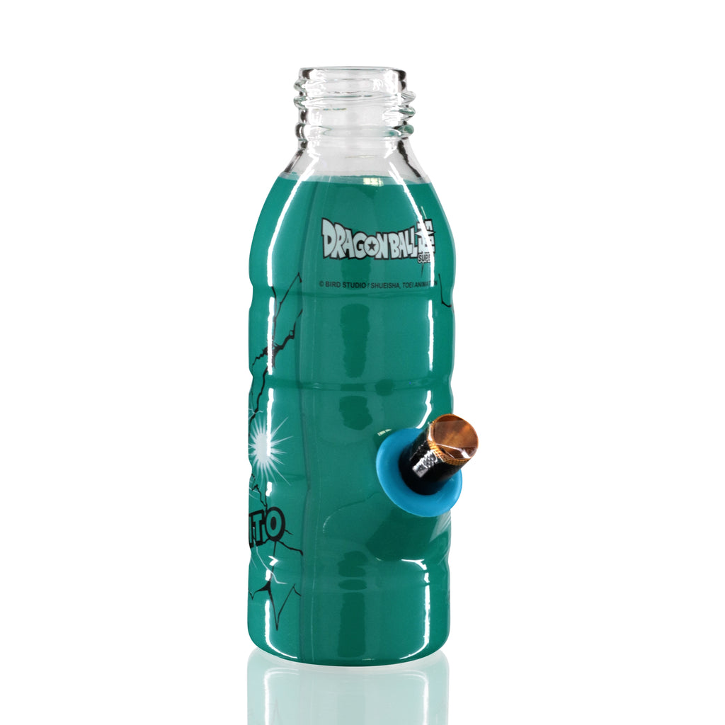 Mini Bottle 17.5cm Glass Bong - Aqua Vagito left back