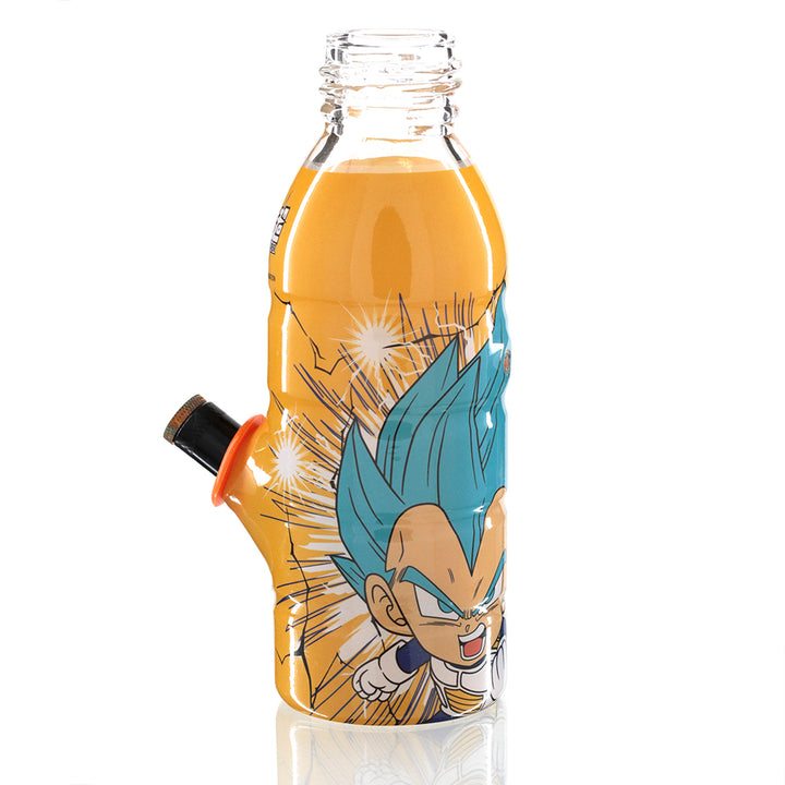 Mini Bottle 17.5cm Glass Bong - Yellow Vegita right