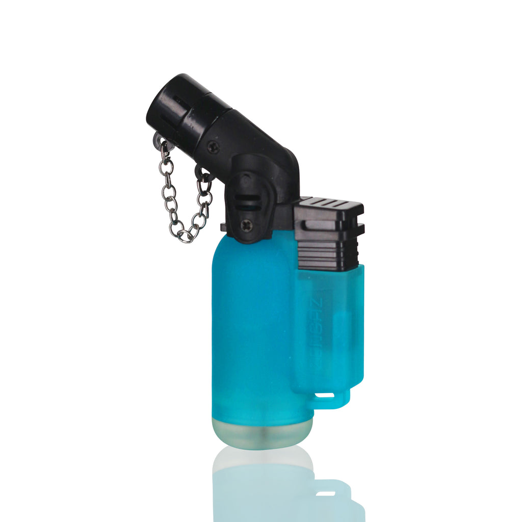 Zengaz - Angle Torch Lighter With Chain Lid - blue