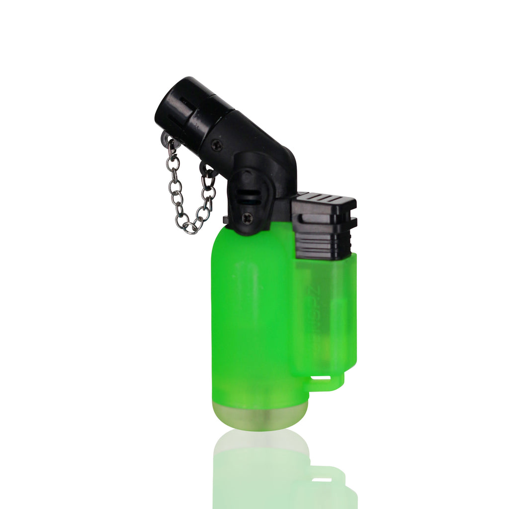 Zengaz - Angle Torch Lighter With Chain Lid - Green