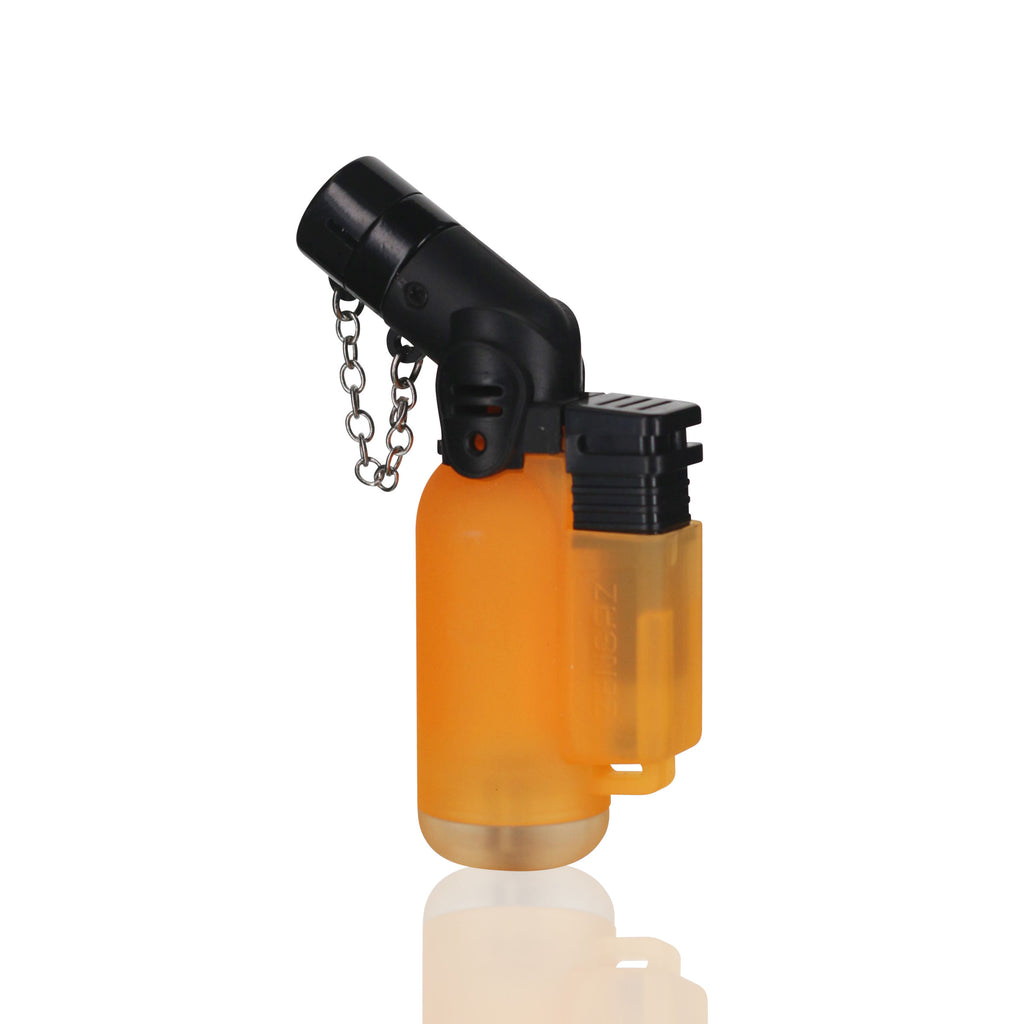 Zengaz - Angle Torch Lighter With Chain Lid - Orange